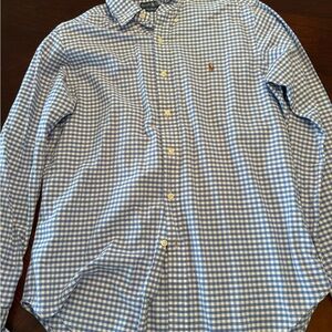 Blue Checkered Men's polo Shirt